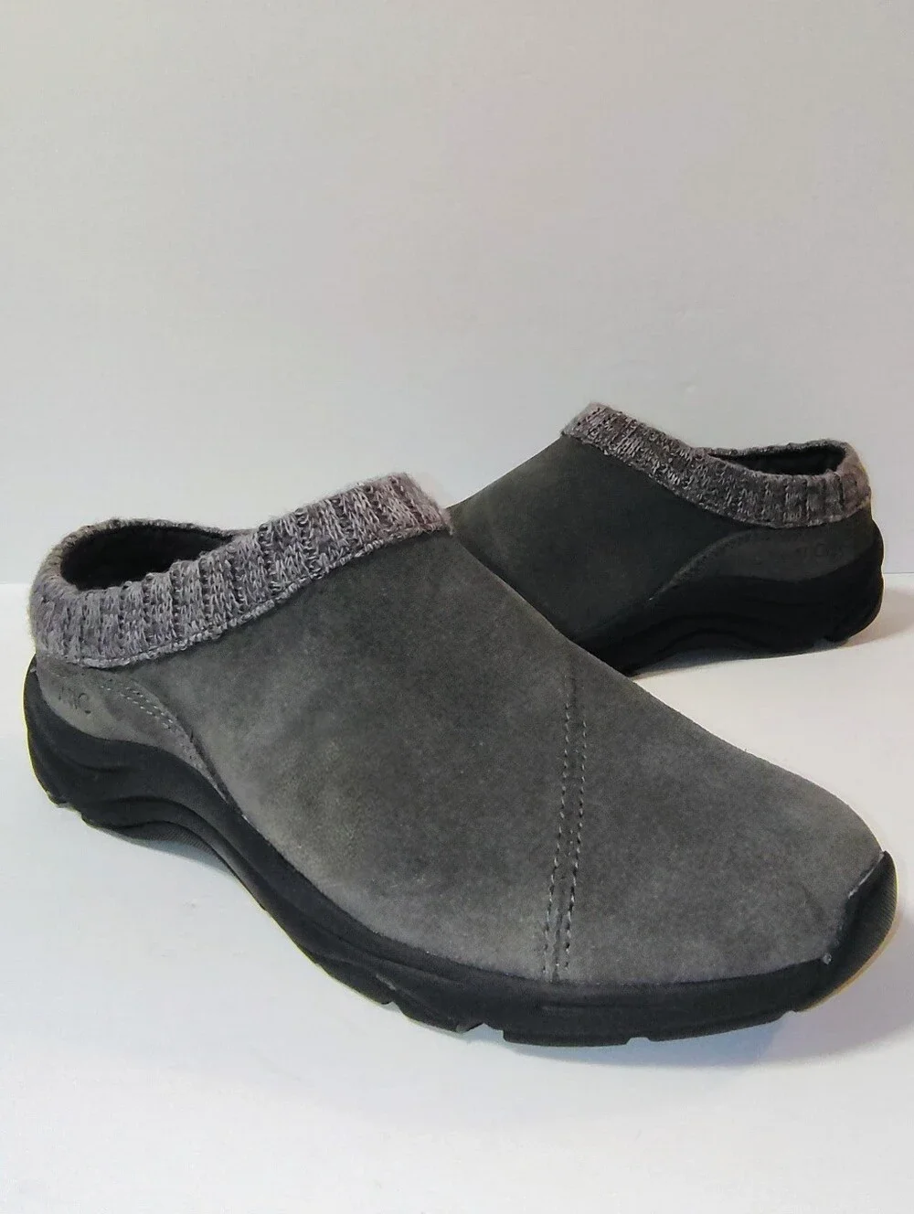 Vionic Arbor Suede Water-resistant Slip-On Knit Trim Comfort Orthotic Clogs 8